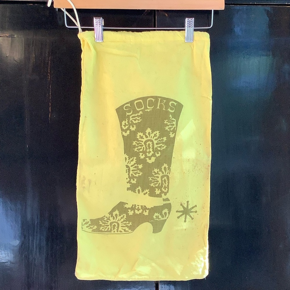 Vintage Western Boot Drawstring Laundry  Bag